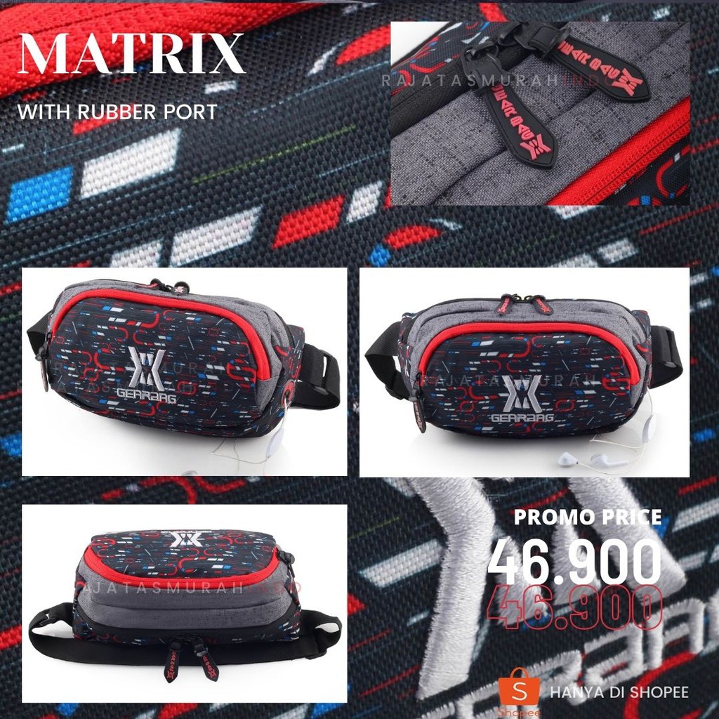 PARADE WAISTBAG - BIG PROMO WAISTBAG PRIA PALING LARIS WITH RUBBER PORT - DISKON