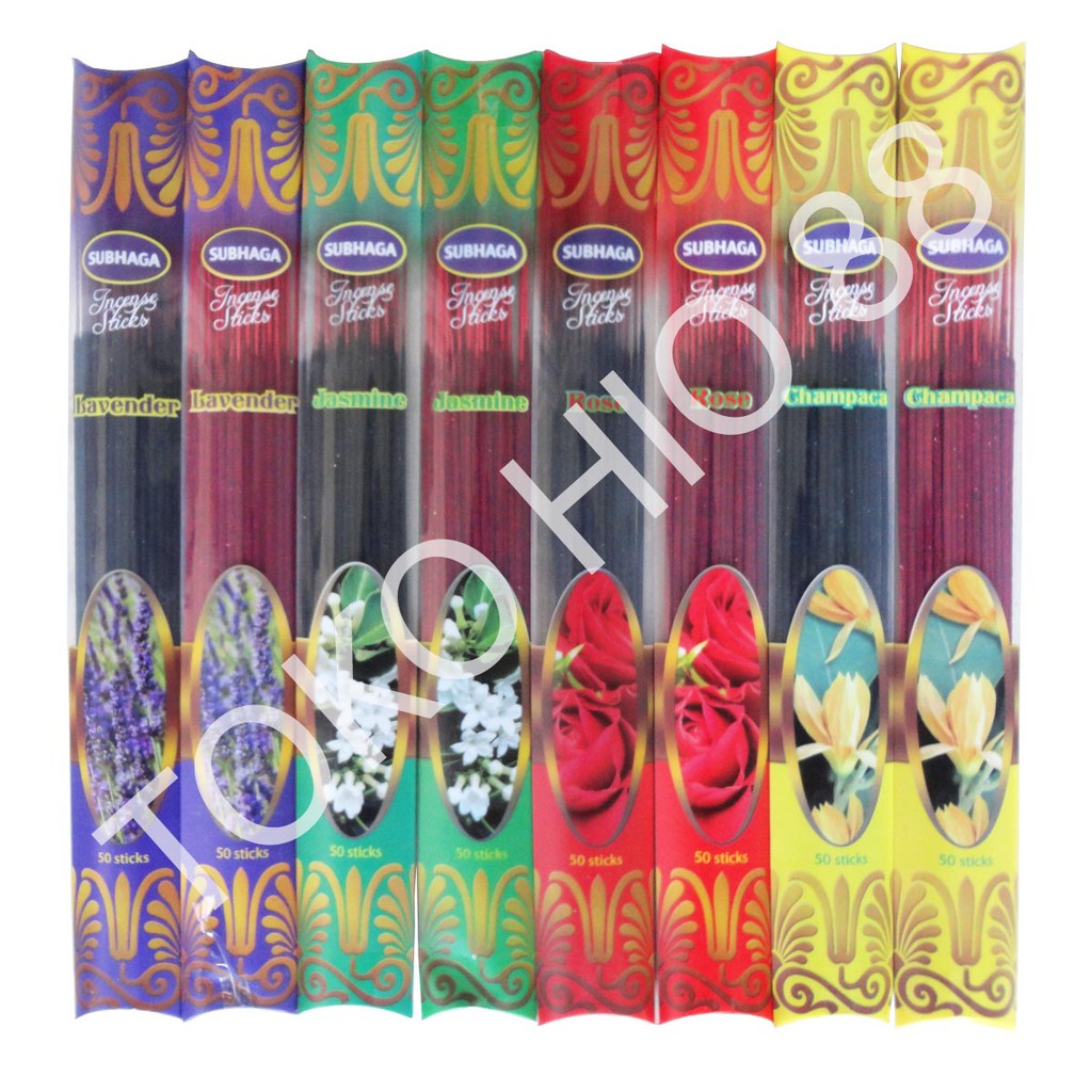 Hio / Dupa Wangi Aromaterapi Warna Merah / Hitam Merk Subhaga Long Incense Sticks isi 50 Stick