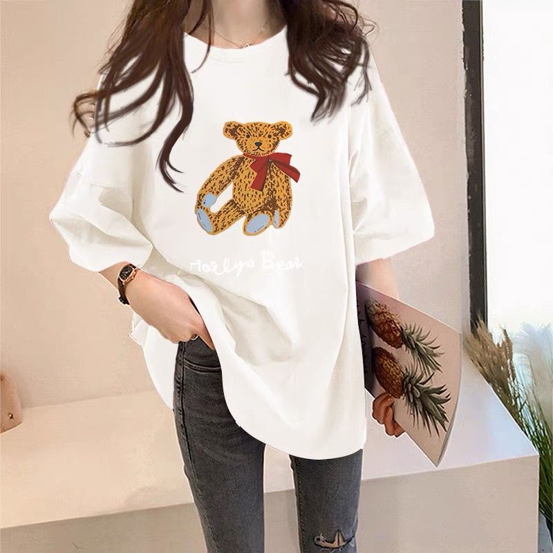 THISTLE - Oversize Tee Tshirt Wanita Model Longgar Motif Hollys Bear