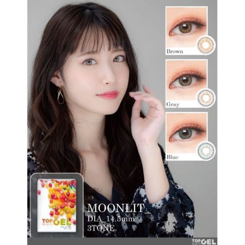 (BISA COD) SOFTLENS TOPGEL MOONLIT / TOP GEL MOONLIT FREE LENSCASE