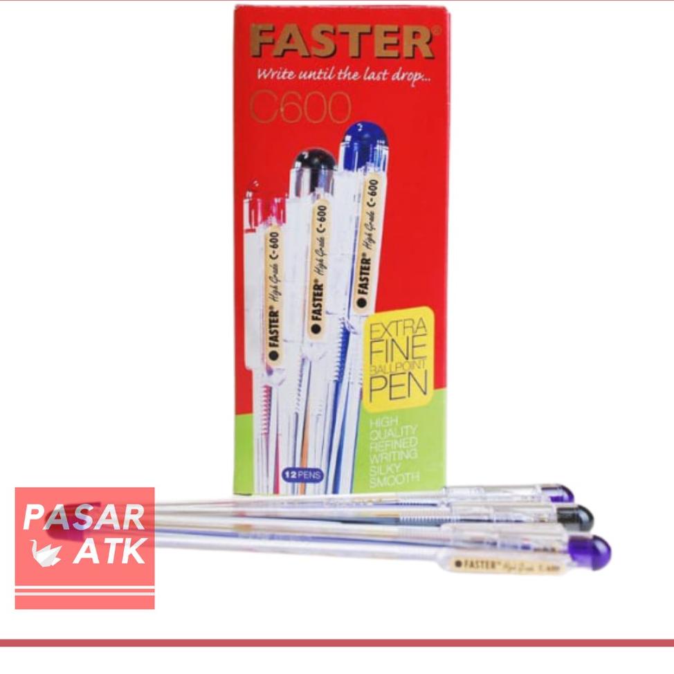 

⸨LuX ♚⸩ Pulpen FASTER C600 (12 pcs) |Viral lagi