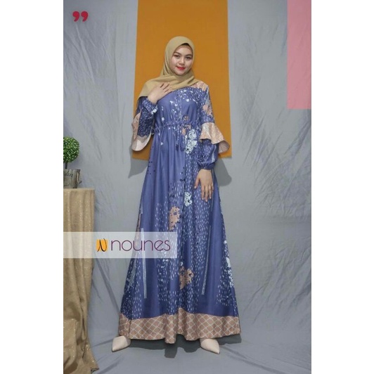 TMR  NOUNES HANESSA SERIES GAMIS MUSLIM SYARI TERMURAH GAMIS PESTA LEBARAN