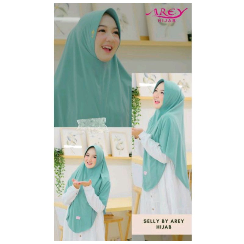 Hijab instan Semi syar'i Pet  ORI Arey Selly / Jumbo