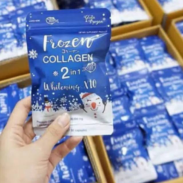FROZEN COLLAGEN 2 IN 1 WHITENING X10 ORIGINAL THAILAND -ASLI GLUTA FROZEN