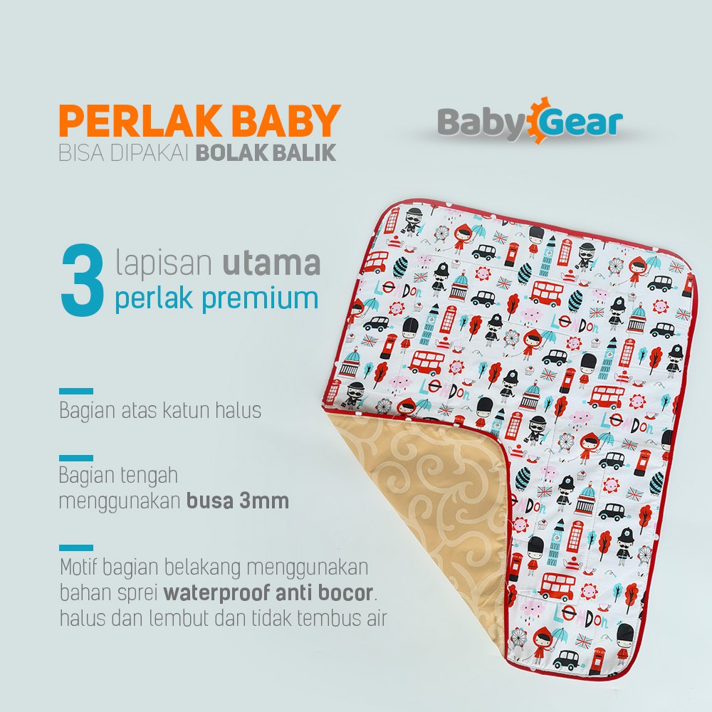 Perlak bayi/alas ompol bayi waterproof [GRATIS TAS MIKA]