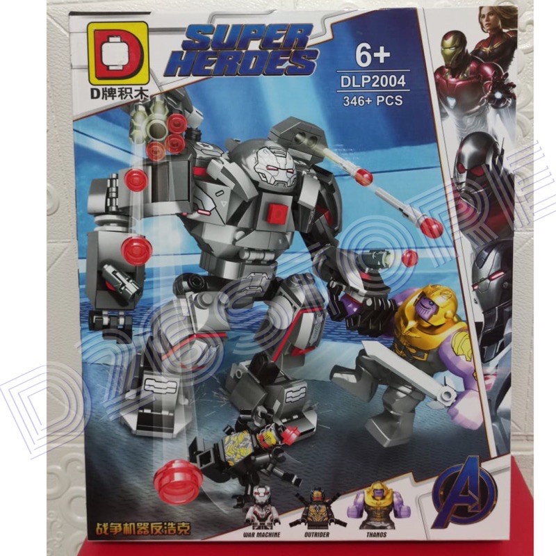 Mainan Lego Mini Figure Marvel Avengers Iron man War Machine Big Ironman Robot Hulkbuster Thanos