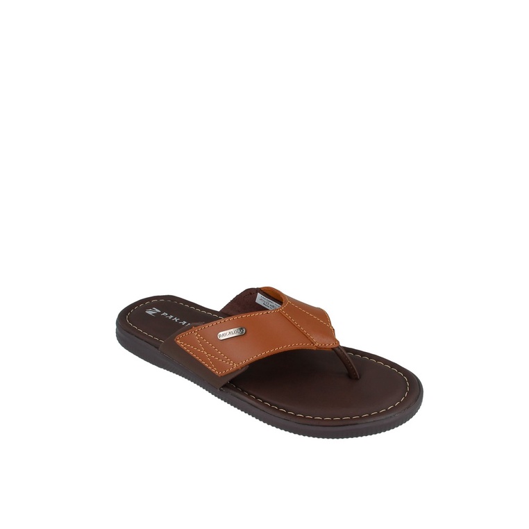 SANDAL JEPIT PAKALOLO PRIA ORIGINAL CASUAL KULIT ASLI COKLAT PB20