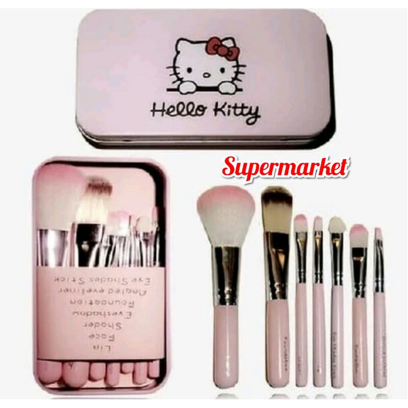Kuas Brush Kaleng Hello Kitty Elegan- Naked5 Karakter Hello Kitty