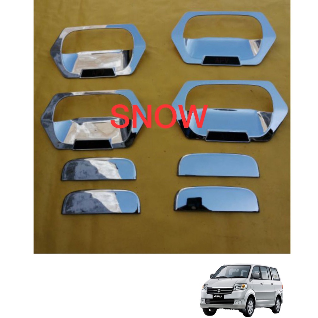 Paket Outer Handle Apv Arena Wagon Cover Hitam Chrome