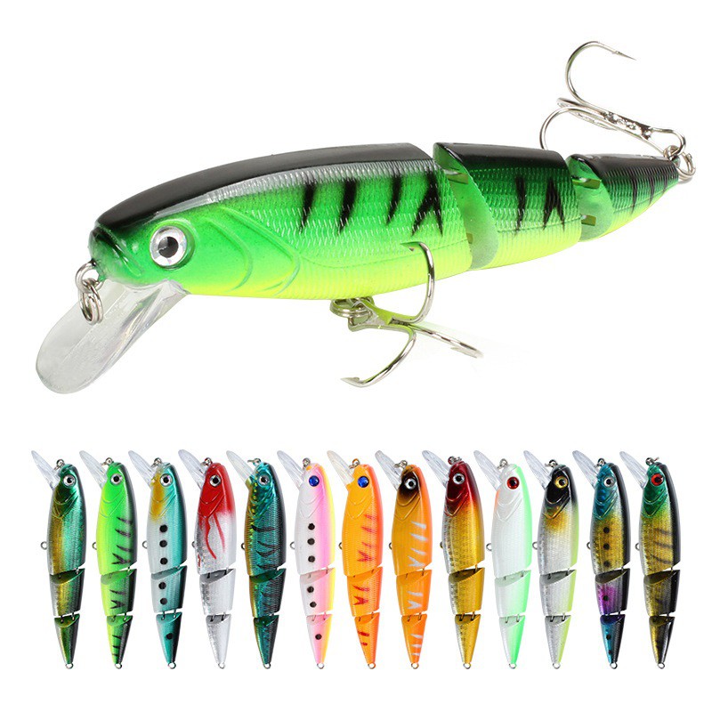 Shengyao 1Pcs Jointed Minnow Umpan Pancing 11.5cm/15.4g Swimbait Fishing Lure Ikan Bass Kail Tackle