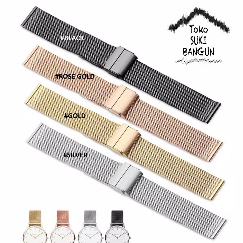 TALI JAM 22mm Rantai Mesh Bracelet Stainless Steel Watch Strap Band