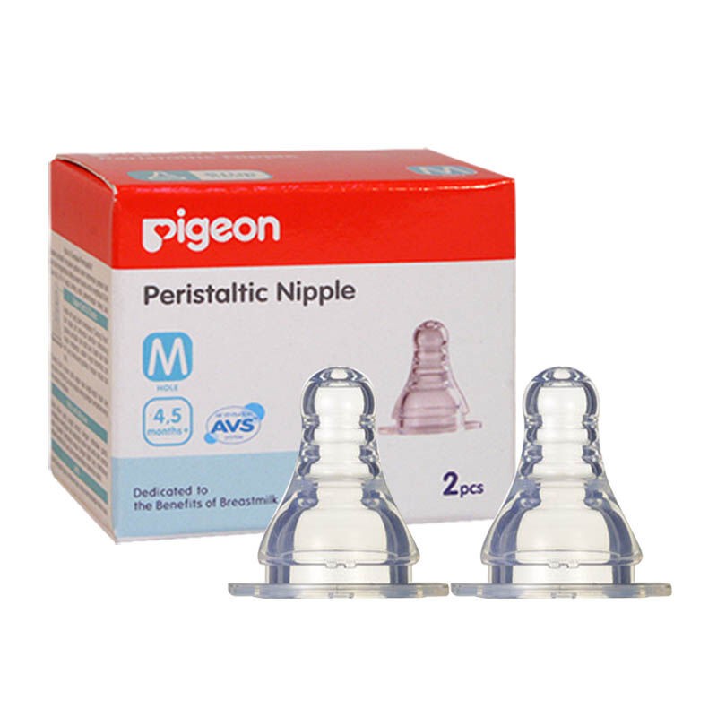 PIGEON MURAH PERISTALTIC SLIM NECK NIPPLE 3 BLISTER / NIPPLE STRETCHABLE /  NIPPLE SML&amp;Y DOT LEMBUT