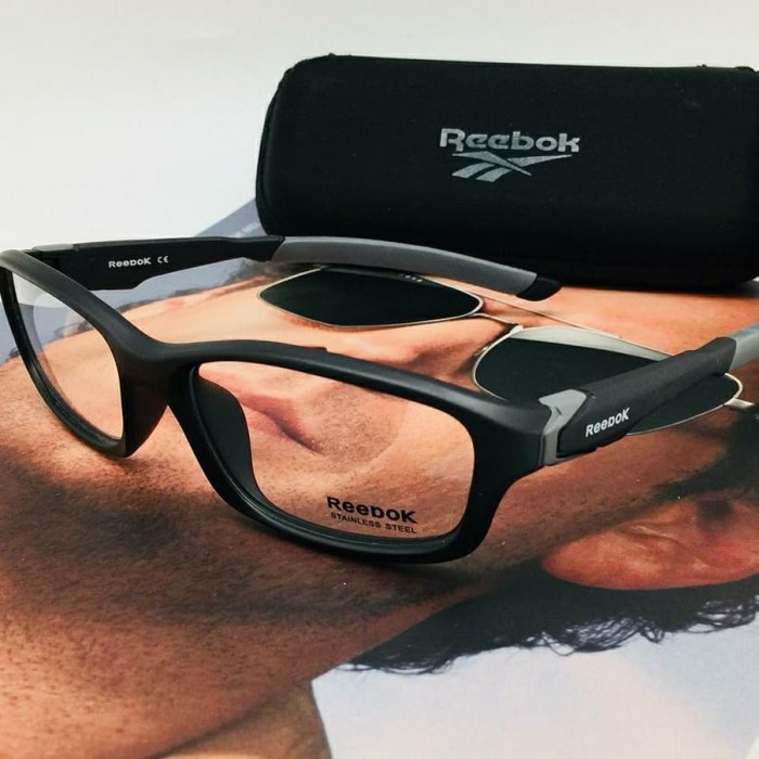 Kacamata Frame Pria Reebok - Hitam New