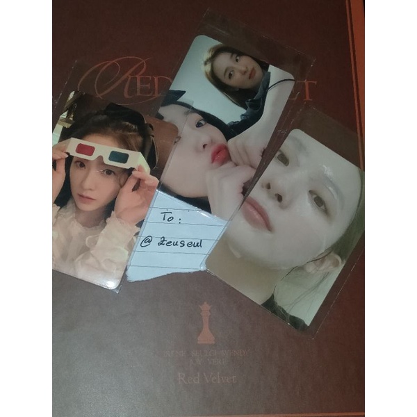 photocard irene seulgi ar ticket maskeran