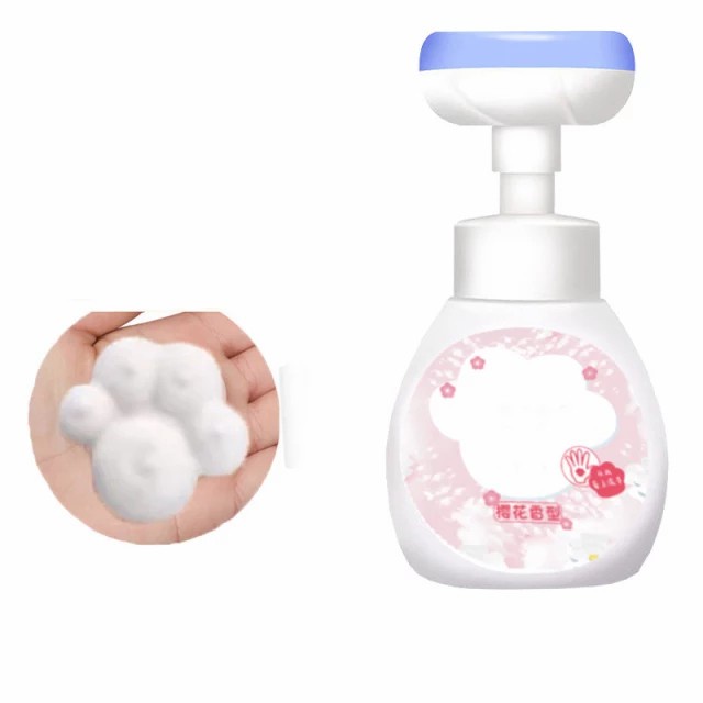 Botol Pompa Sabun Bunga Tekan Pump Soap Paw Flower Stamp Soap Foam