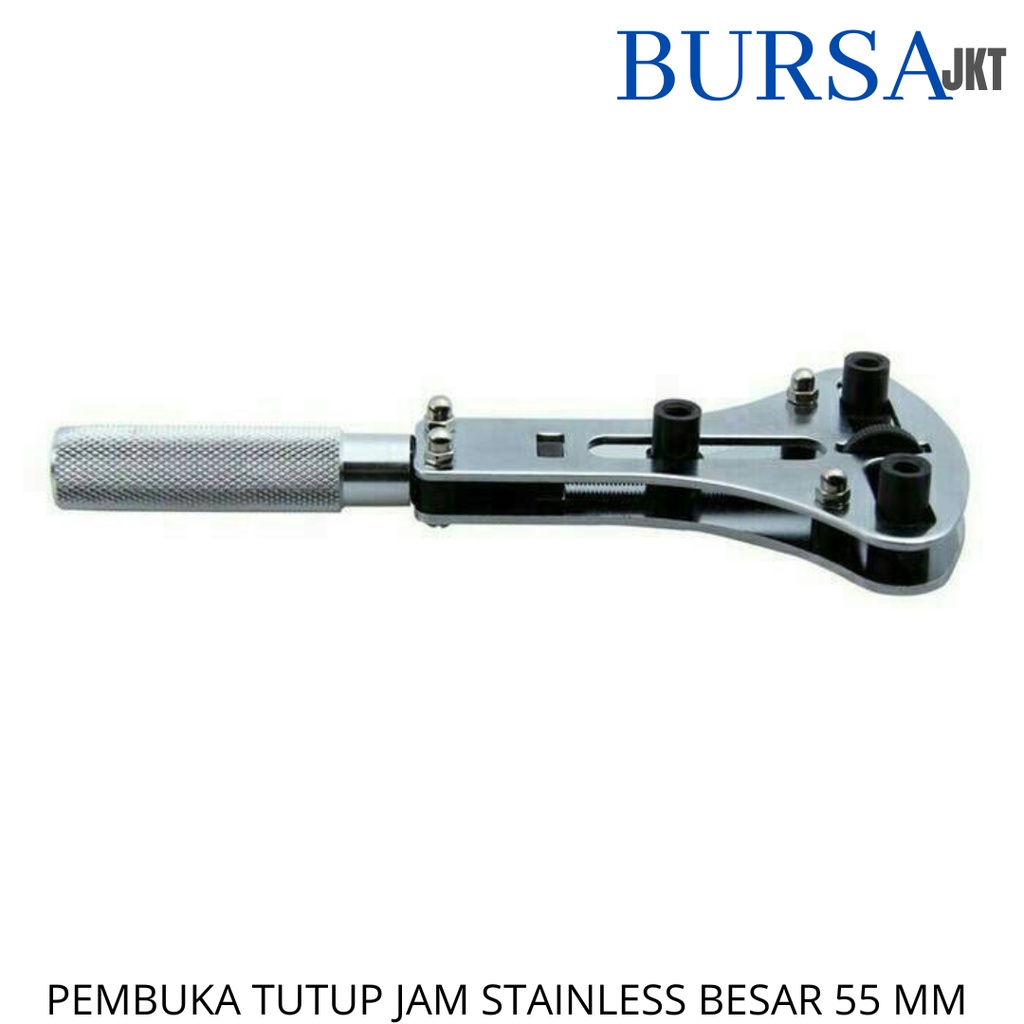PEMBUKA TUTUP BELAKANG JAM SEGITIGA STAINLESS ADJUSTABLE BUKAAN 48 MM