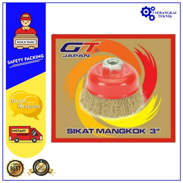 Sikat Mangkok 3&quot; merk GT model Biasa