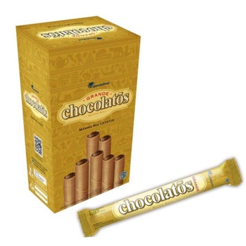 

GERY CHOCOLATOS WAFER ROLL GRANDE BOX ISI 20 PCS 16 GRAM