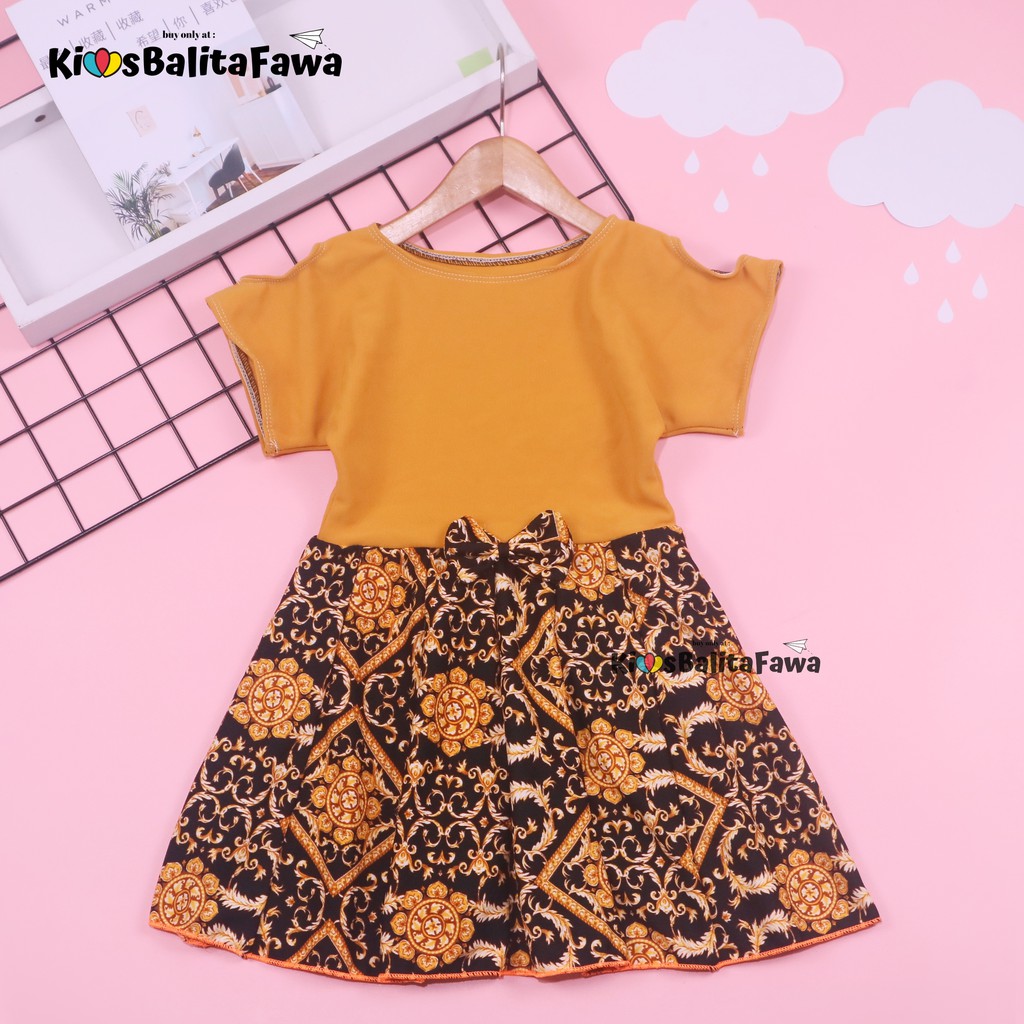 Dress Sabrina Pita 2-7 Tahun / Dres Anak Perempuan Murah Baju Cewek Dres Lengan Balita Pesta Fashion