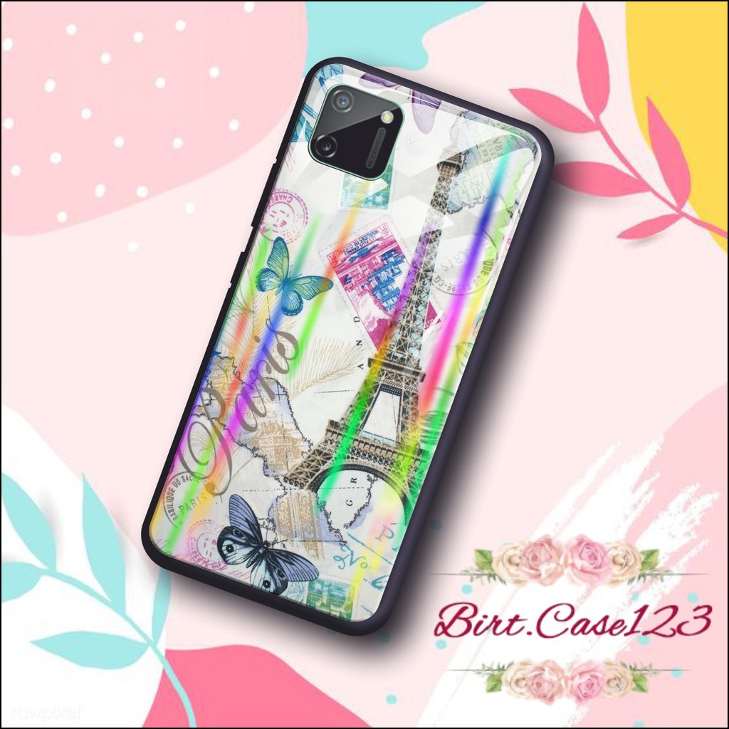 back case glass aurora PARIS Oppo A3s A1k A5 A9 2020 A7 F9 A5s A31 A52 a53 A92 A37 A57 A59 A71 BC173