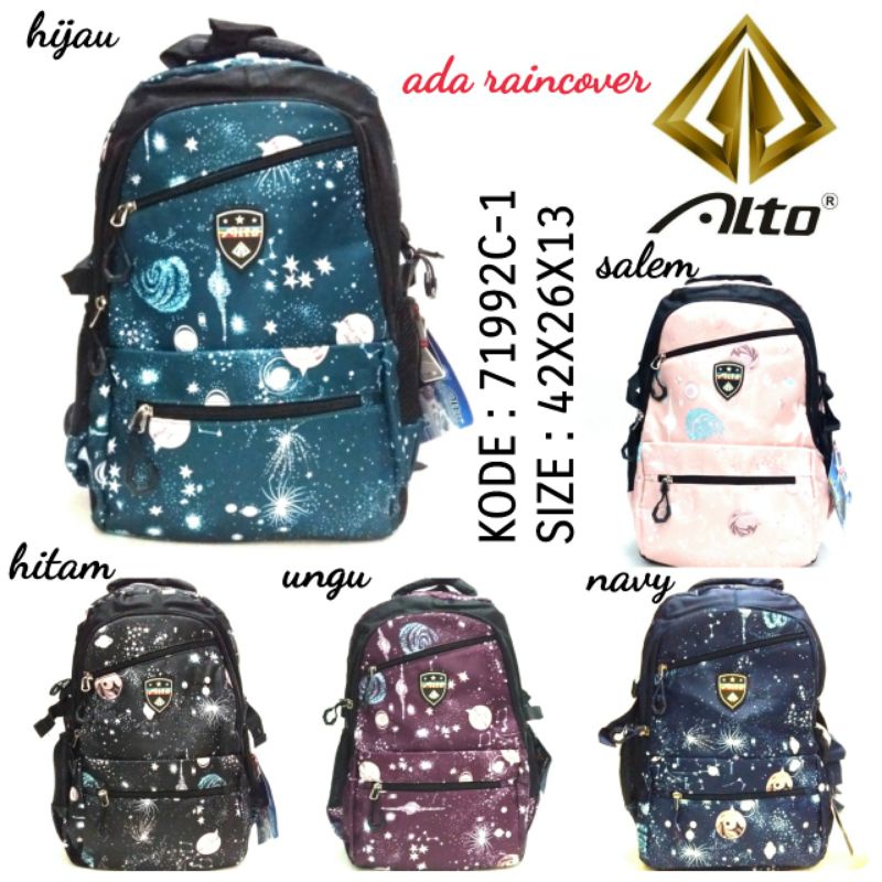 TERBARU TAS RANSEL SEKOLAH ANAK PEREMPUAN ALTO 71992C-1 ADA RAINCOVER 5 WARNA TERBARU HARGA TERMURAH