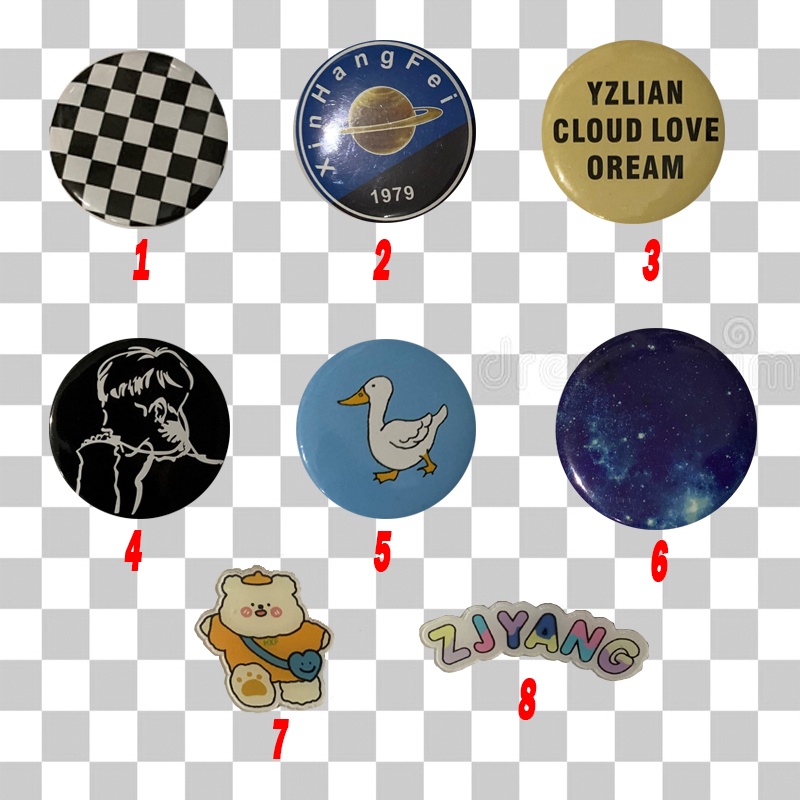 Bros / Pin Lucu Bulat Karakter Best Quality