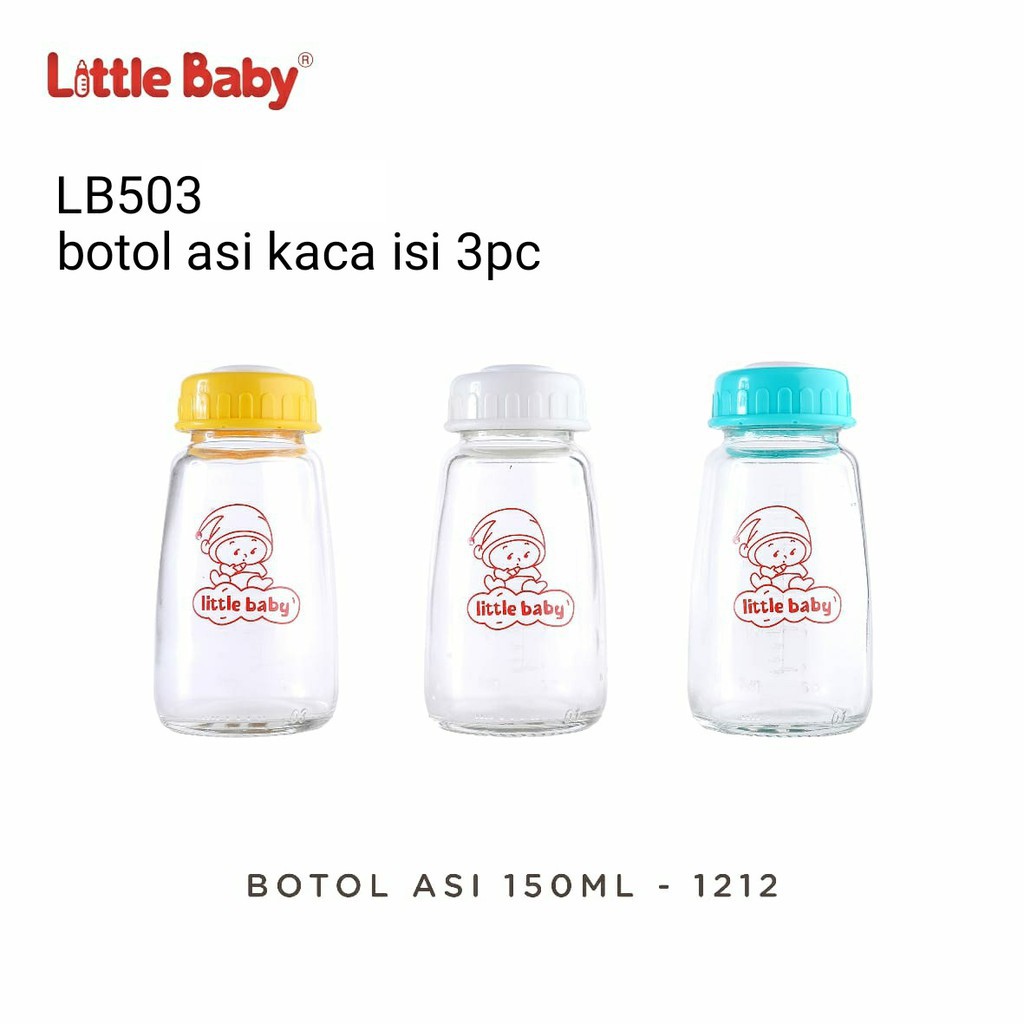 LITTLE BABY BOTOL ASI KACA 3 X 150ML / 1212