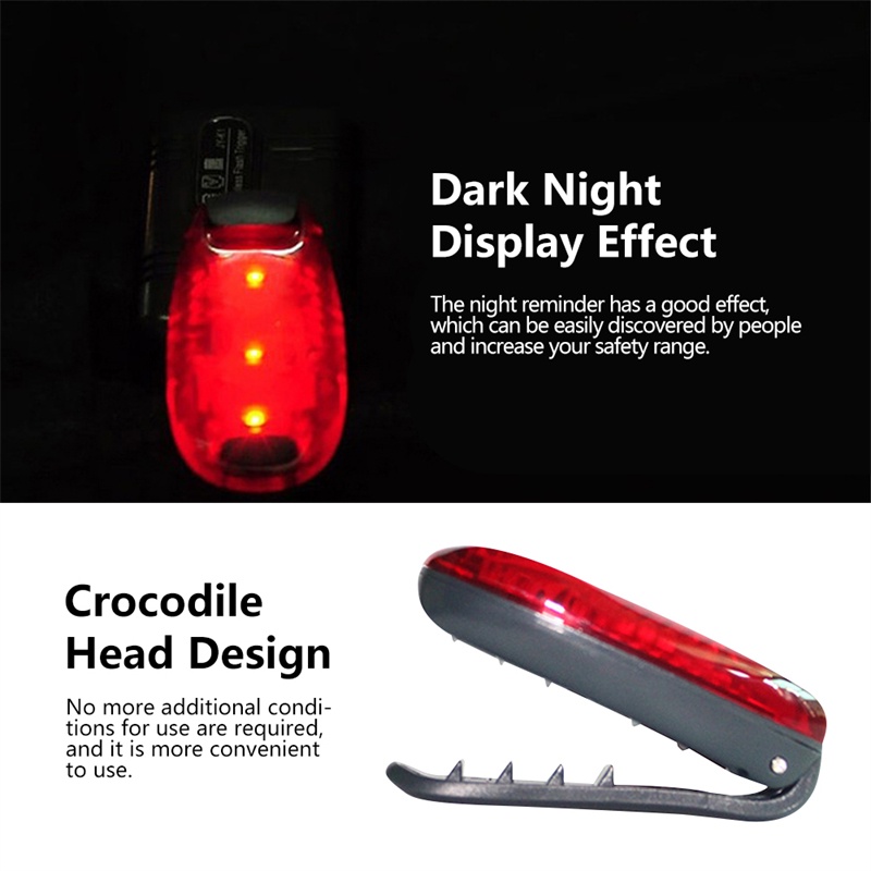 Tk 1pc Lampu Depan / Belakang Sepeda Anti Air Untuk Bersepeda Malam Hari