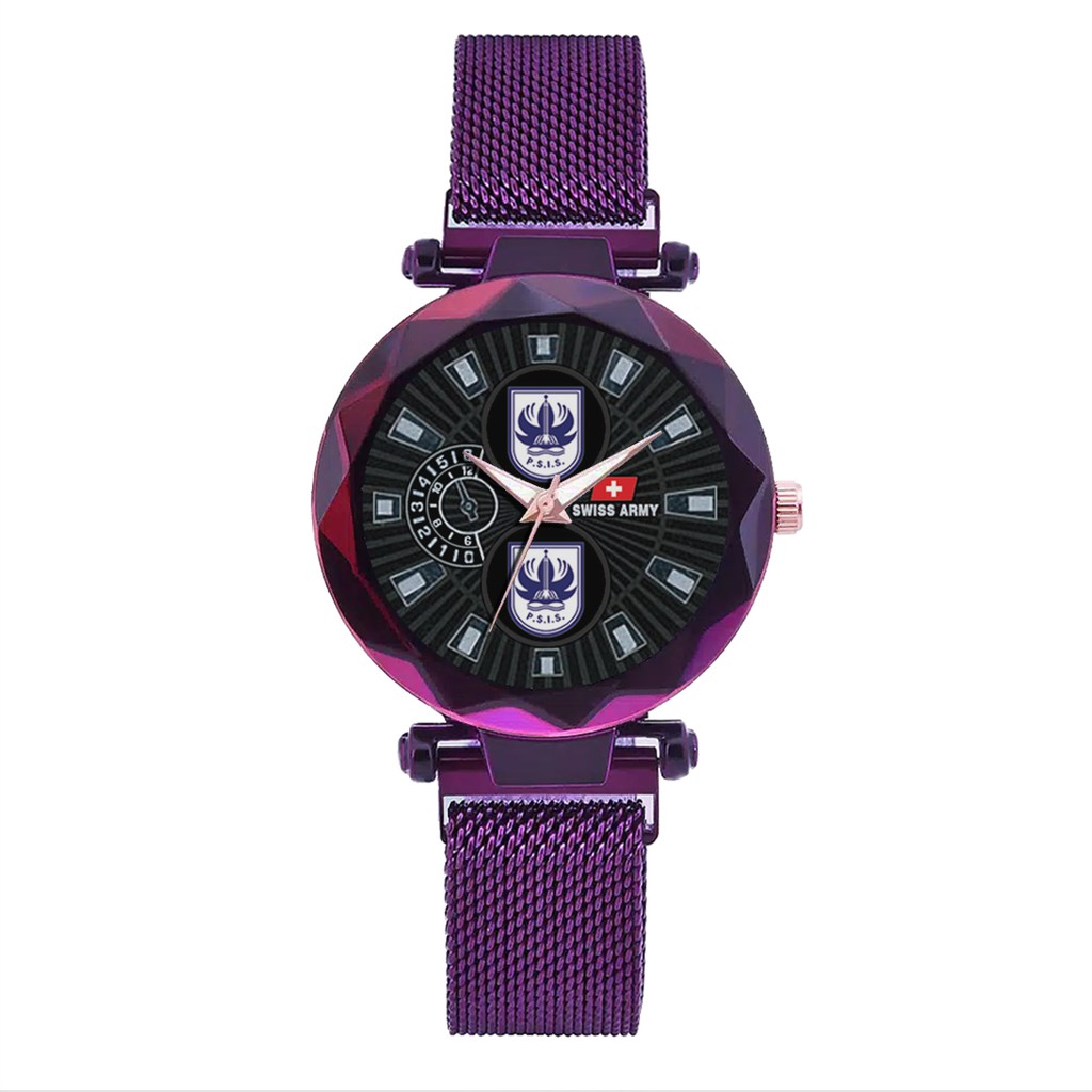 Jam Tangan Wanita Custom - PSIS Free Box &amp; Batre Cadangan