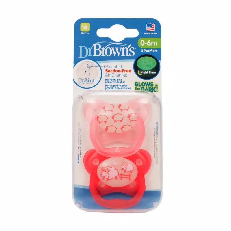 Dr. Browns Glow In The Dark Pacifier stage 1 (0-6)