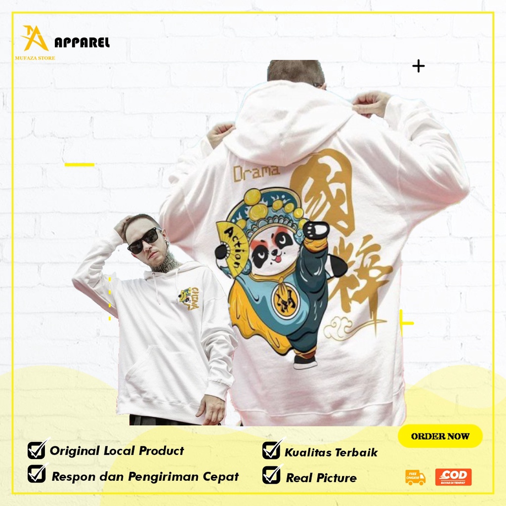 NEW Jaket Hoodie Panda Kungfu jaket pria keren jepang jaket murah berkualitas  jepang modern