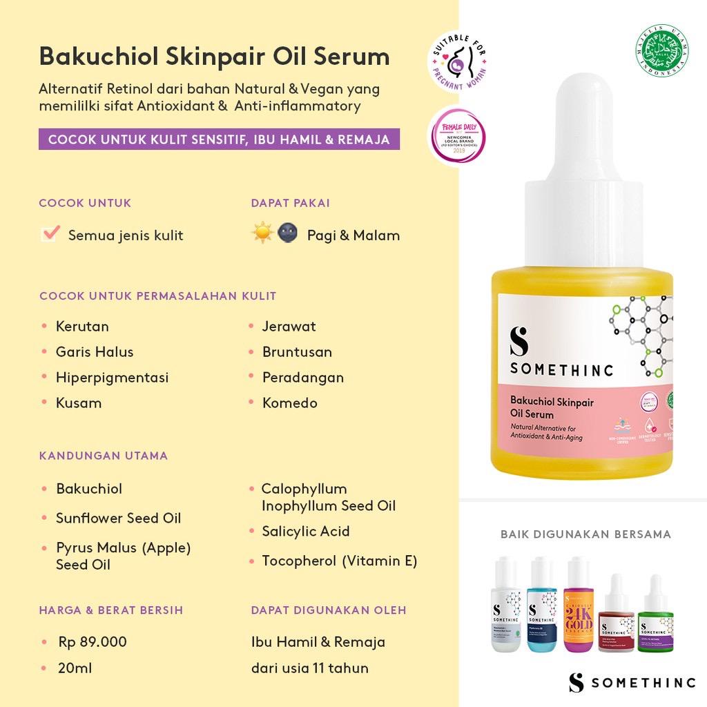 [PROMO SPESIAL] BPOM SOMETHINC BAKUCHIOL SKINPAIR OIL SERUM PEMUTIH WAJAH 20ml 100% ORIGINAL