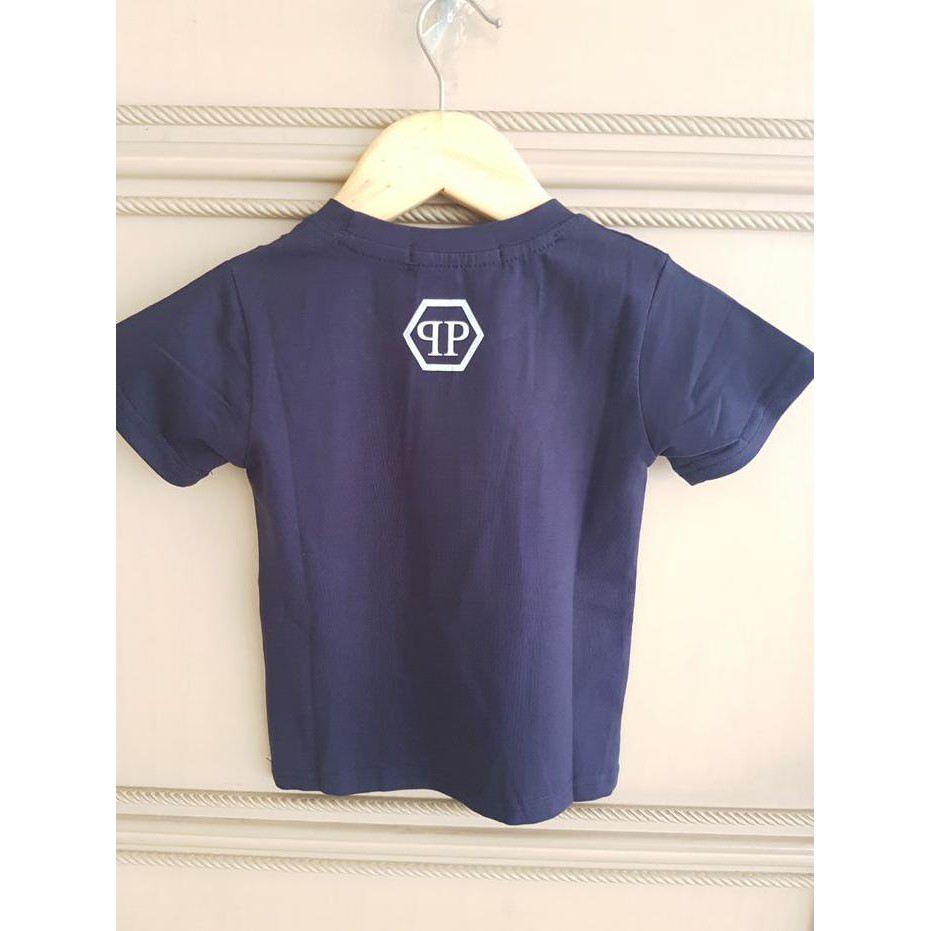GA2581 PHILIP PLEIN NAVY (BAJUKIDDIE) KAOS ANAK LAKI BRANDED IMPORT