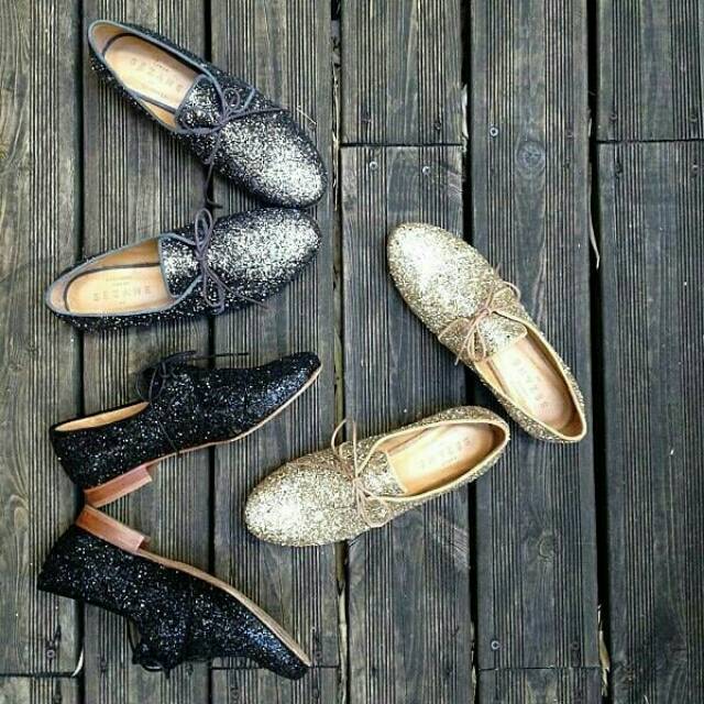 103 glitter sneakers wanita small & big size (sepatu jumbo)