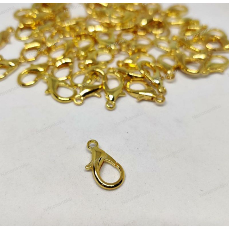 [100 PCS] Kokot Udang / Kait Kalung Emas Gold (12, 14, 16, 18, 20, 22 mm)