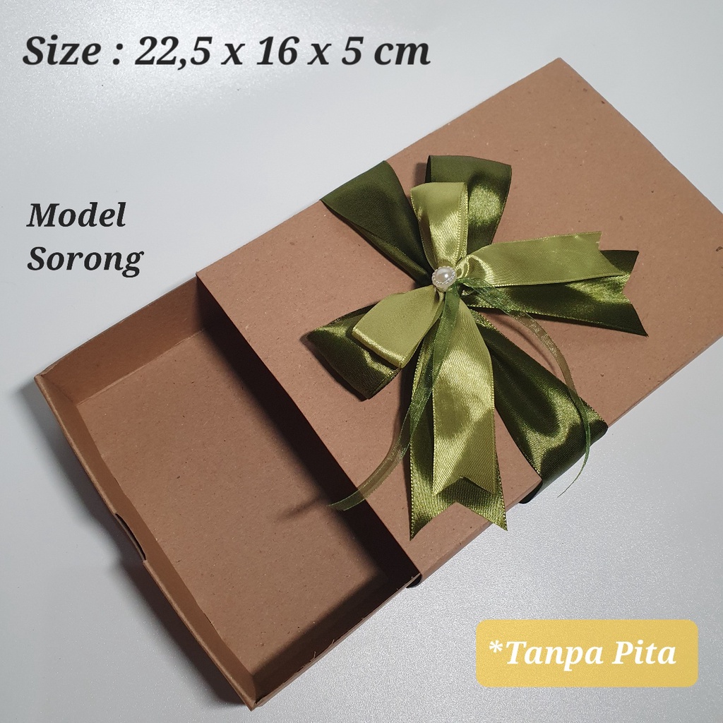 

Dus Hadiah Kado Gift Ukuran 22x16x5cm - Sliding Box - Kotak Baju