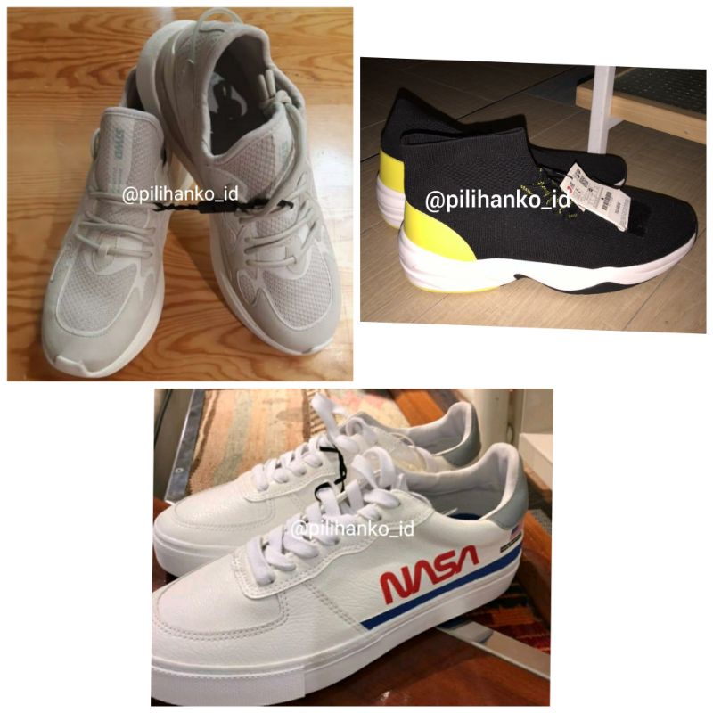 P&B Tone Trainers Sepatu NASA Pull and Bear Original Sneakers