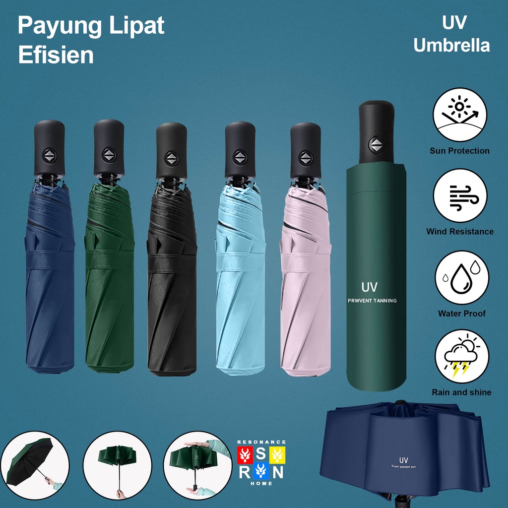 Payung Lipat Efisien Otomatis  anti UV Umbrella | Resonance Home
