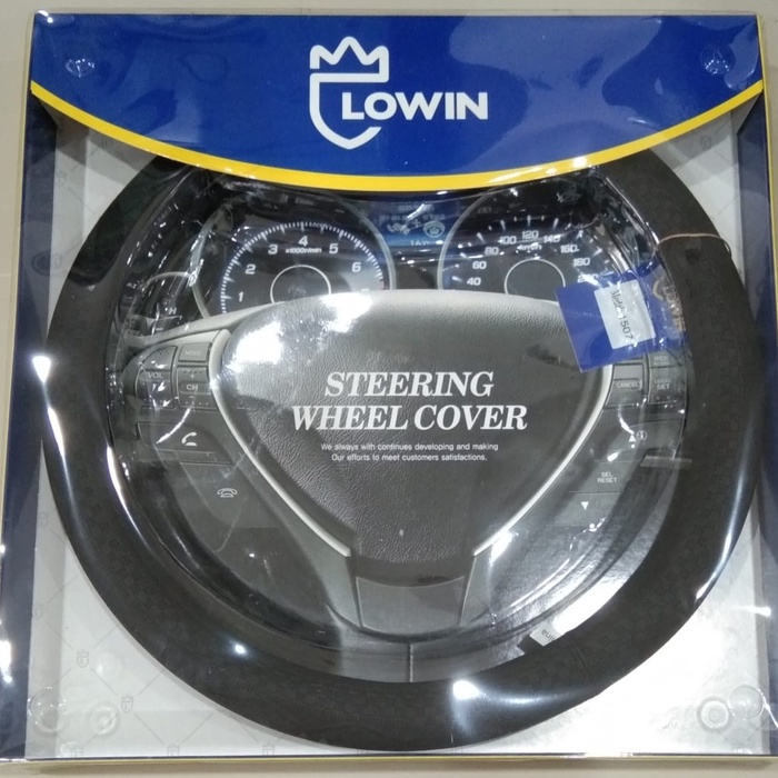 SARUNG SETIR MOBIL / STEERING WHEEL COVER PREMIUM KULIT LOWIN 1507