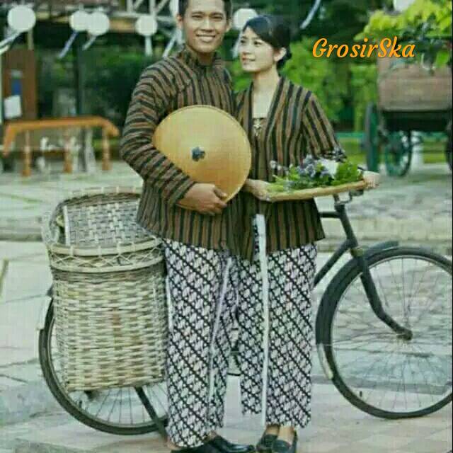 Baju Couple surjan + jarik cowok cewek