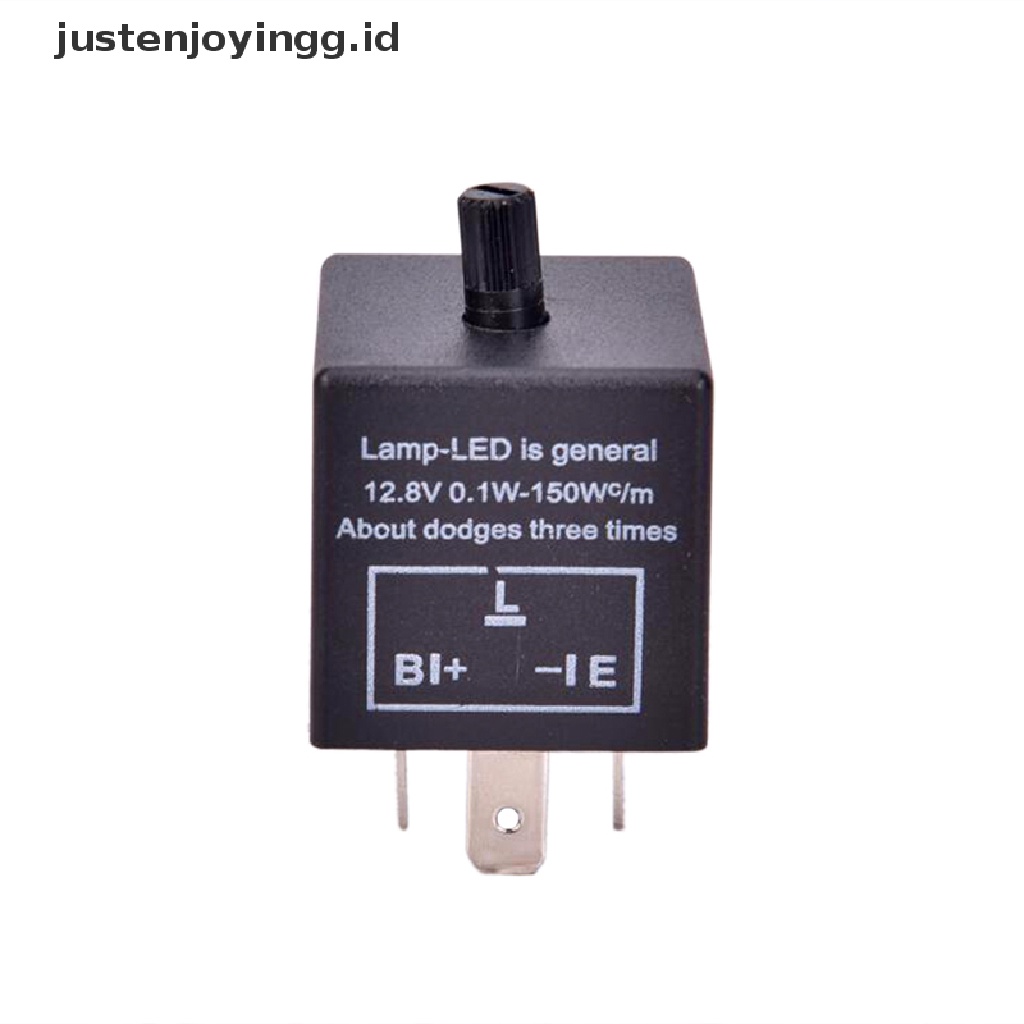 // justenjoyingg.id // 12V 3-Pin LED Adjustable Car Flasher Flash Relay For Turn Signal Light CF13 ~