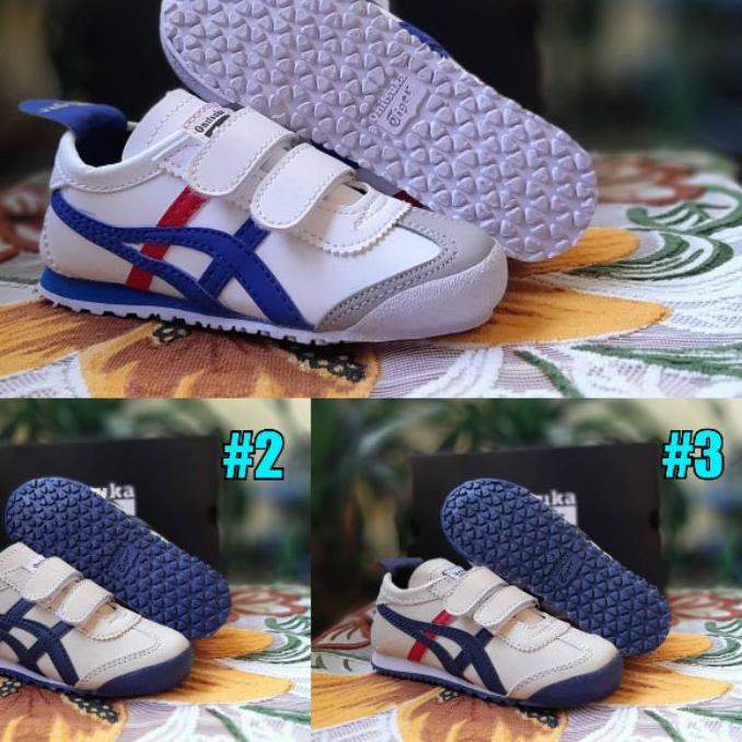 ◙ Sepatu Anak Asics Onitsuka Tiger Kids Perekat Velcro Original Premium Quality ♦