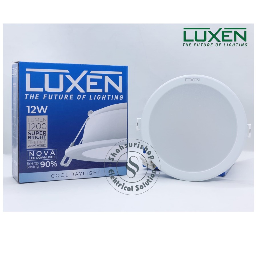 LUXEN NOVA 12 WATT DOWNLIGHT LED PANEL IB BULAT SUPERBRIGHT BERGARANSI