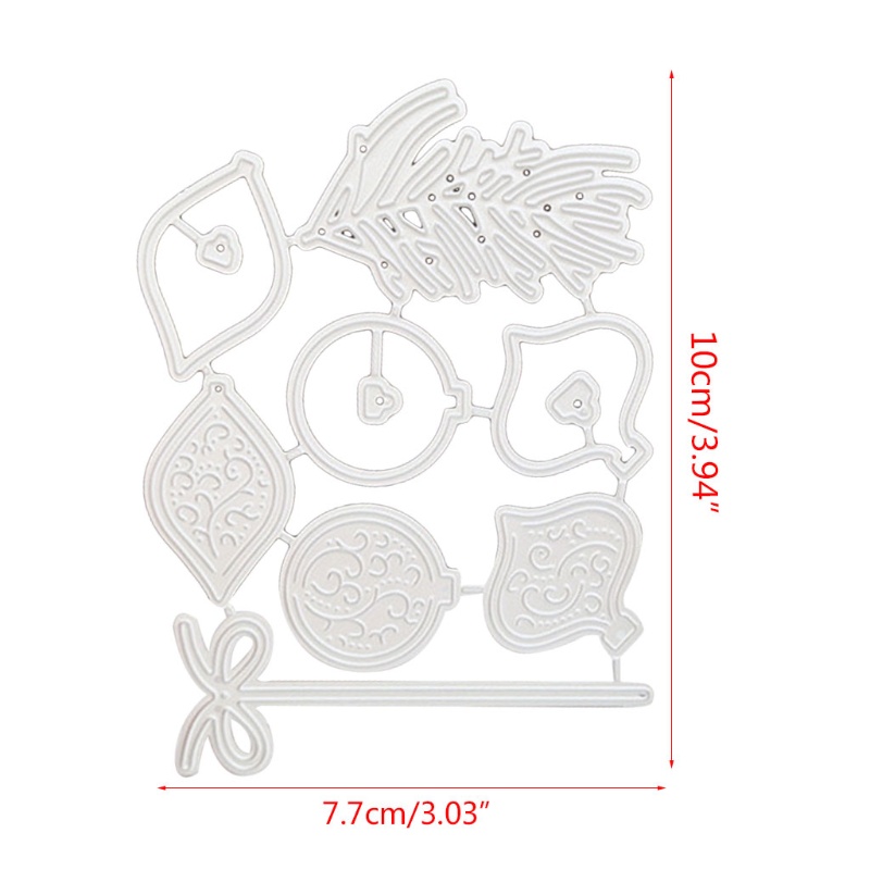 Cetakan Stensil Cutting Dies Motif Buah Natal Bahan Metal Untuk Scrapbook / Craft DIY