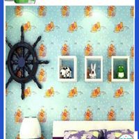 Wallpaper Sticker Dinding Motif Winnie The Pooh Panjang 10M x Lebar 45Cm