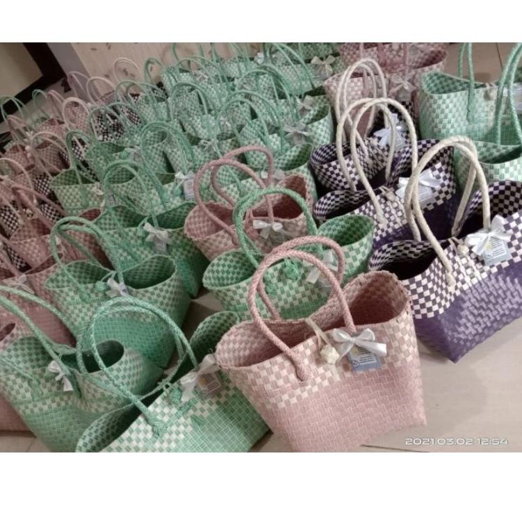 (QA)✩ tas anyaman plastik, tas berkat/tas hantaran(Promo⭐.lagi)⭐