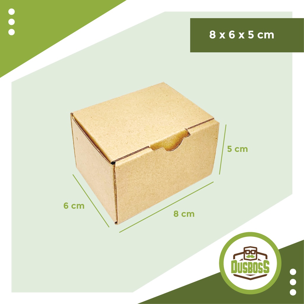 

Kardus karton uk. 8 x 6 x 5 cm --Die Cut dan easy usage- aksesories / multifungsi