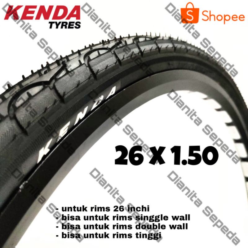 ban luar 26 x 1.50 1.5 1 5 1 50 kenda kwest halus sepeda mtb mini gravel 26x1.50