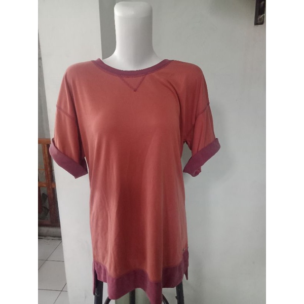 Promo Kaos Blouse Wanita Triset Ori Marron Muda Size S Dan M
