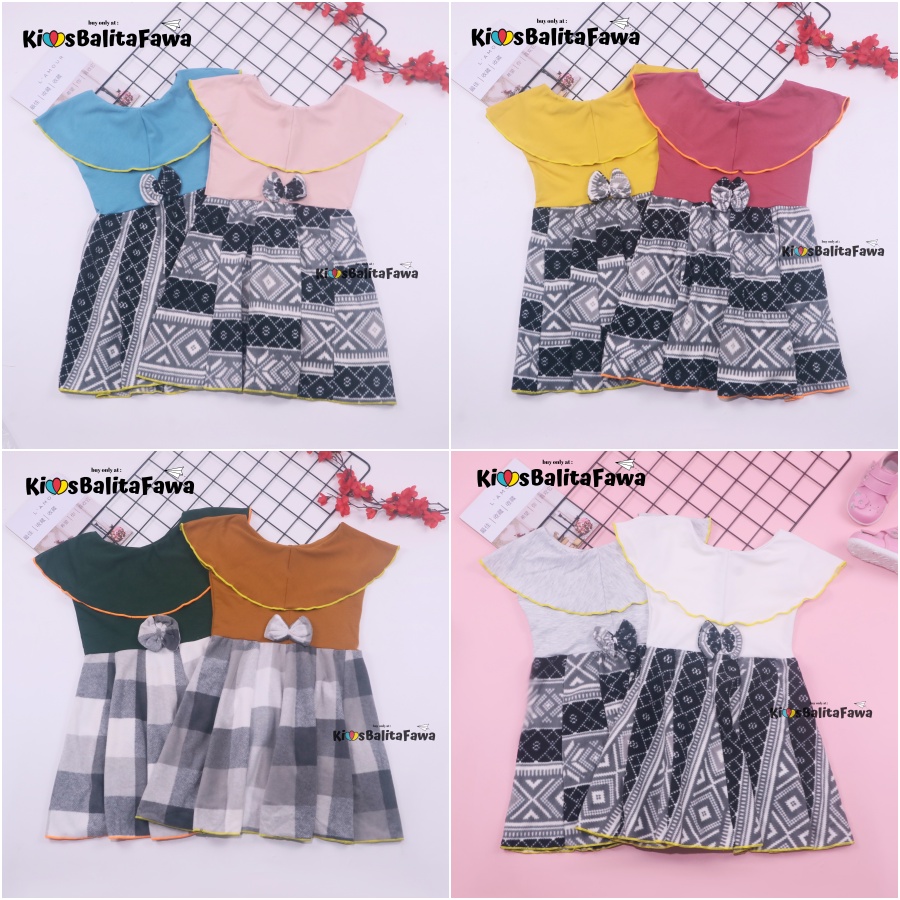 (BLUDRU FLANEL) Dress Cantika size Bayi - 7 Tahun / Baju Anak Perempuan Harian Yukensi Murah Grosir